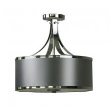 Whitfield SF2316-GYCH - 3 Light Semi Flush Drum Shade